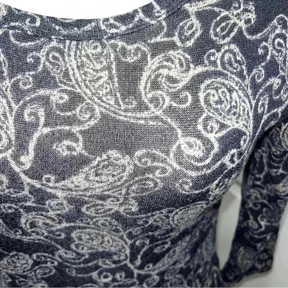 Dina be precious paisley fitted long sleeve mini dress light sweater fabric - Picture 5 of 7